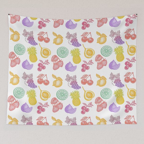 Item preview, Colorful Vintage Fruit Sketch Illustration designed and sold by ArtfulWeave.