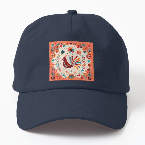 Item preview, Red Floral Folk Bird - Scandinavian Folk Art by heidiannemorris © designed and sold by FOLK ART FUSION by heidiannemorris.