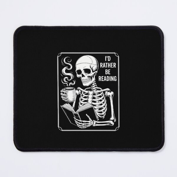 Item preview, Id Rather Be Reading Skeleton Reading Book Bookworm Teacher designed and sold by KarstenNoanra.