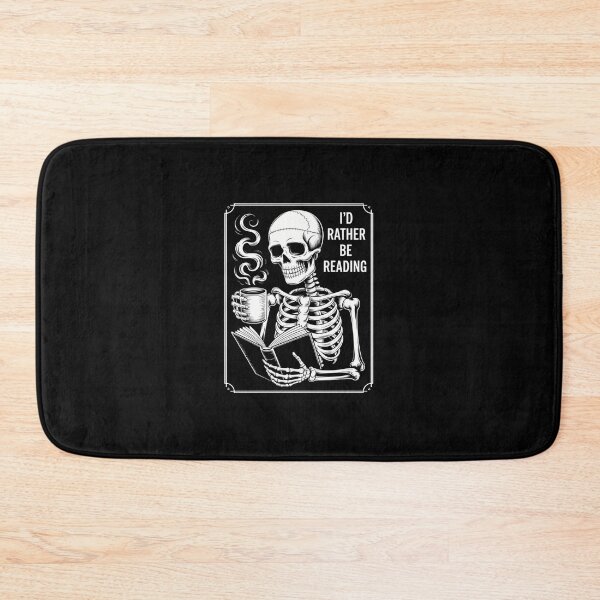 Item preview, Id Rather Be Reading Skeleton Reading Book Bookworm Teacher designed and sold by KarstenNoanra.