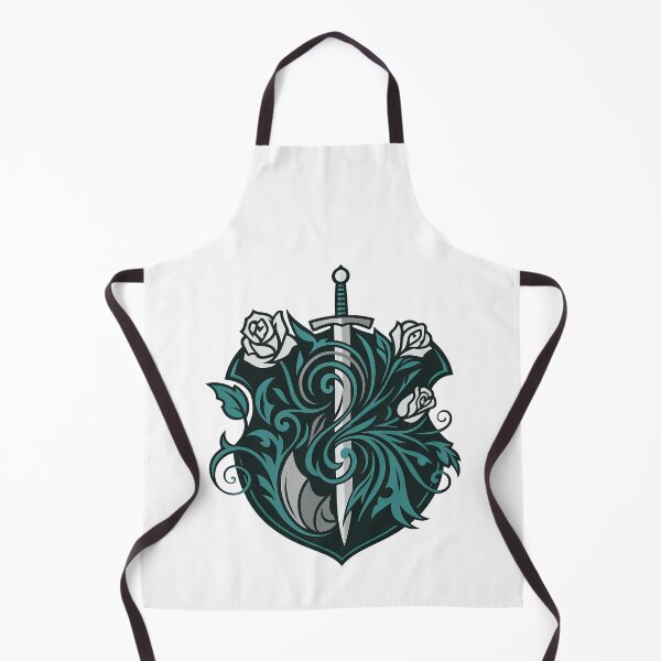 Item preview, Sword and Roses Heraldic Crest Illustration designed and sold by ArtfulWeave.