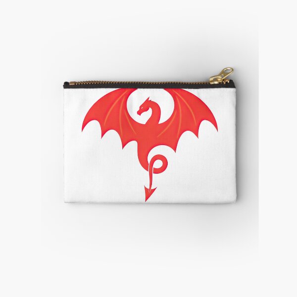 Artikelvorschau, Minimalistische Illustration der Silhouette eines roten Drachen entworfen und verkauft von ArtfulWeave.