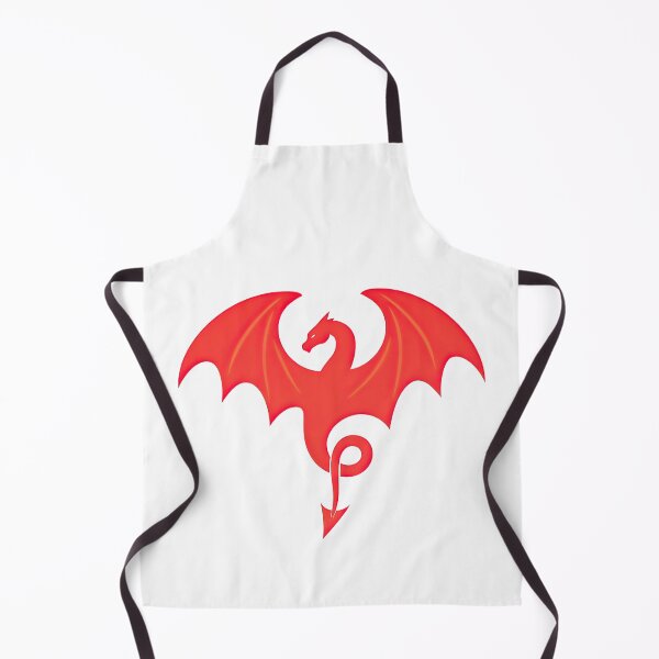 Artikelvorschau, Minimalistische Illustration der Silhouette eines roten Drachen entworfen und verkauft von ArtfulWeave.
