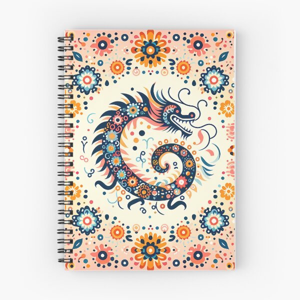 Artikelvorschau, Farbenfroher mythischer Volksdrache - Skandinavische Volkskunst von heidiannemorris © entworfen und verkauft von FOLK ART FUSION by heidiannemorris.