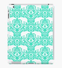 Elephant Damask Mint iPad-Hülle & Klebefolie