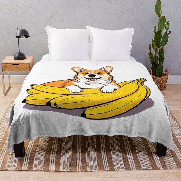 Item preview, A corgi lying on a bunch of bananas designed and sold by DOG DESIGN.