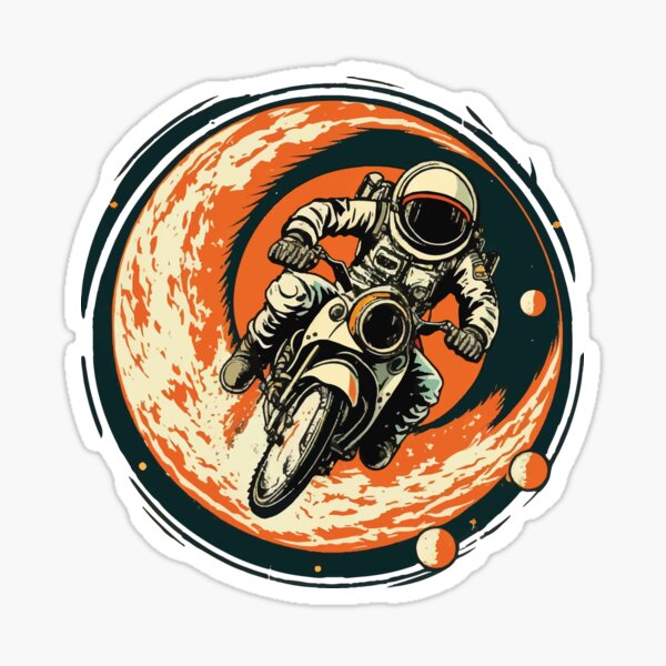 Item preview, Vintage Astronaut Motorcross Cosmic Racer designed and sold by Jcat7.