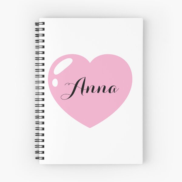 Artikelvorschau, Anna Name mit rosa Herz entworfen und verkauft von Monika Howarth.