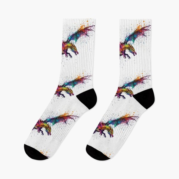 Item preview, Brushstroke Dragon with Explosive Colors designed and sold by kristhai.