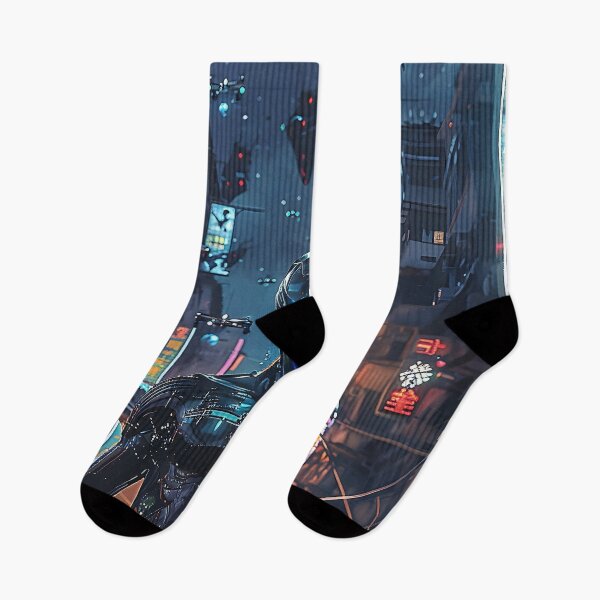 Item preview, Deadly Assassin Stands Vigilant Amidst Futuristic City s Neon Lit Night Sky  designed and sold by CheerForGoods.