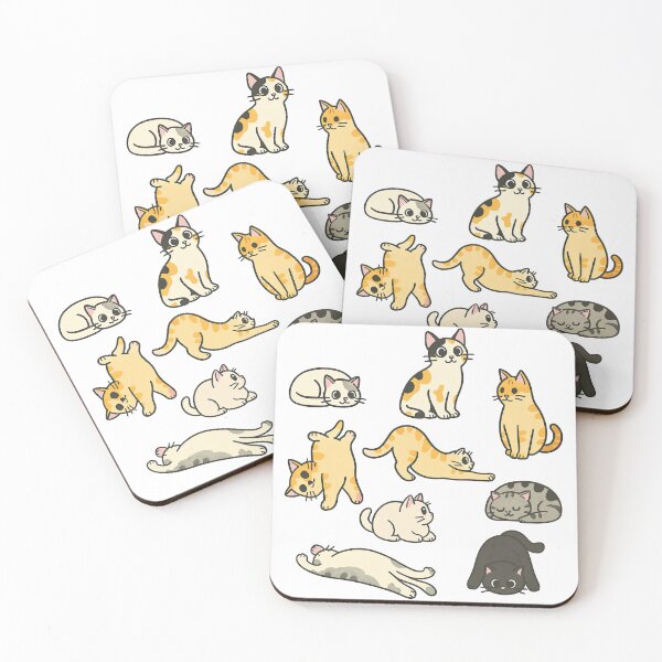 Item preview, Cute Cat Poses Set Illustration designed and sold by ArtfulWeave.