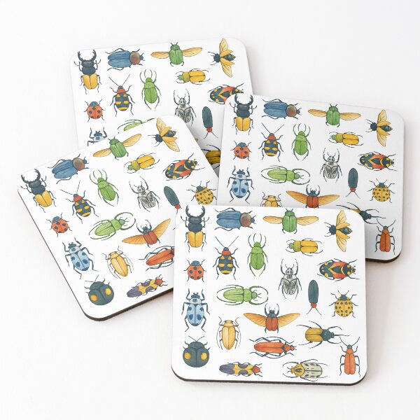 Item preview, Colorful Beetle and Bug Watercolor Illustration designed and sold by ArtfulWeave.