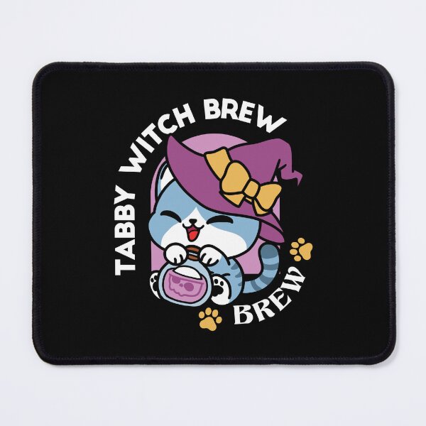 Item preview,  Halloween Tabby Cat – Witch Hat & Potion Illustration designed and sold by Trio-in-Forest.