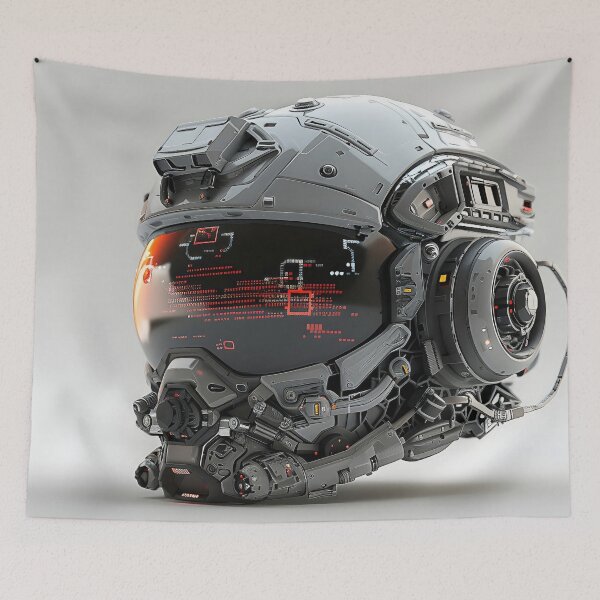 Item preview, Futuristic Soldier s Helmet with Advanced Holographic Display. designed and sold by CheerForGoods.