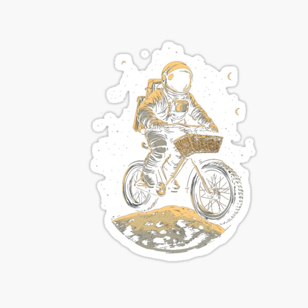 Item preview, Astronaut Riding Bike Cosmic Space designed and sold by Jcat7.