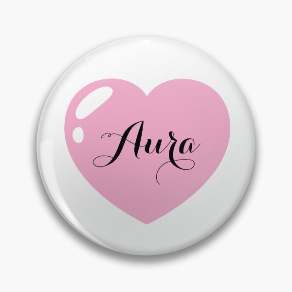 Item preview, Aura Name with Pink Heart  designed and sold by Monika Howarth.