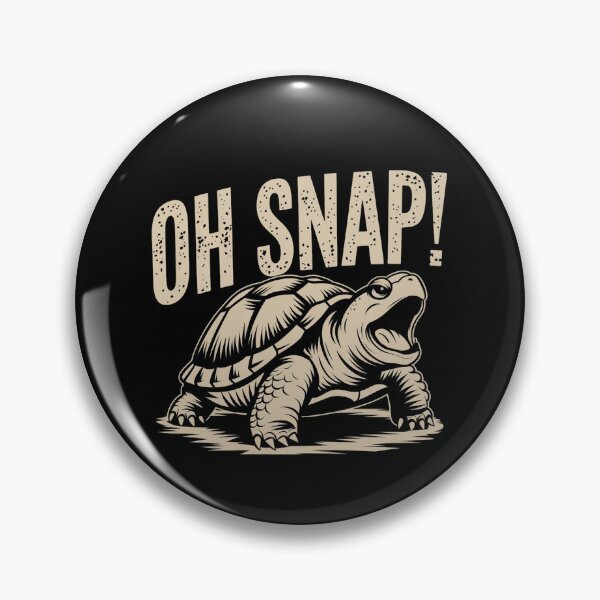 Item preview, Oh Snap  Funny Sarcastic Snapping Turtle Joke snapping turtle designed and sold by SOUFIANE1991.