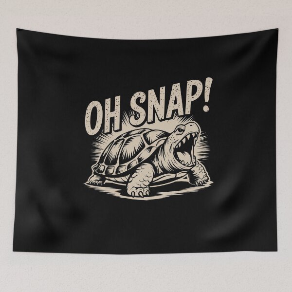 Item preview, Oh Snap  Funny Sarcastic Snapping Turtle Joke snapping turtle designed and sold by SOUFIANE1991.