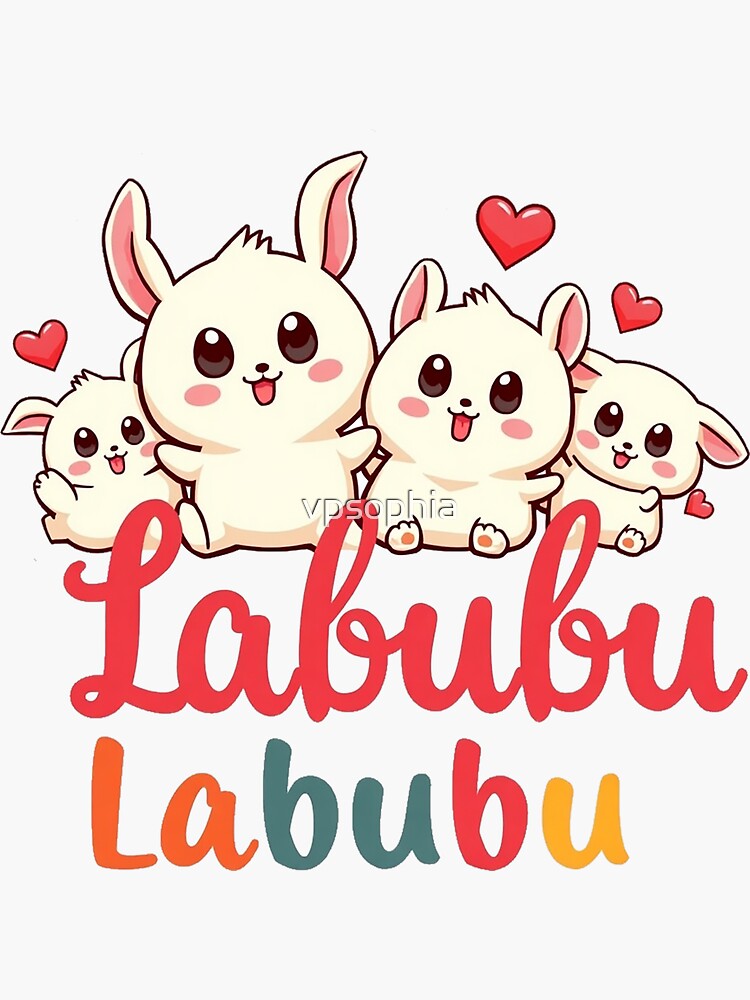 Labubu Love Stickers for Sale | Redbubble