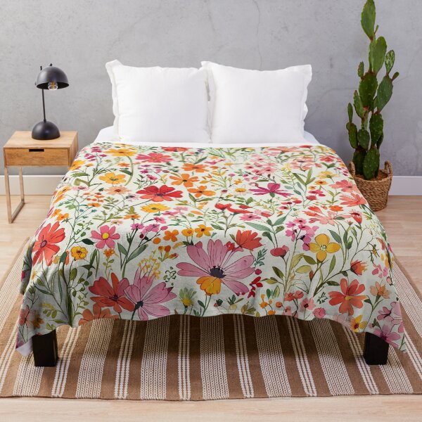 Item preview, Colorful Floral Pattern with Diverse Blooming Wildflowers designed and sold by CoolPixels.