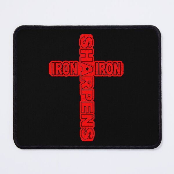 Item preview, Iron sharpens iron - cross typography - red design | bible verse | bible verse | scripture verse designed and sold by ZechJohnRB.