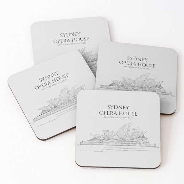 Item preview, Sydney Opera House (White Stencil - No Background) designed and sold by BGALAXY.