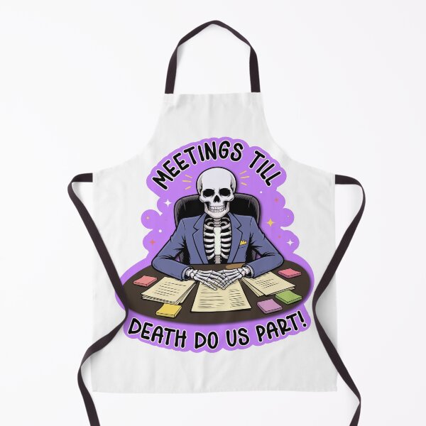 Item preview, Meetings till Death do us apart| Sarcastic Skeleton Sticker | Work Vibe Humor| Funny Skeleton Work Sticker | Sarcastic Quote for Burnout & Mental Health designed and sold by mbarts85.