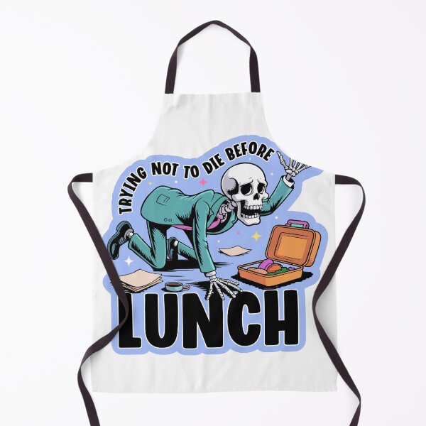 Item preview, Trying not to die before lunch|Sarcastic Skeleton Sticker | Work Vibe Humor| Funny Skeleton Work Sticker | Sarcastic Quote for Burnout & Mental Health designed and sold by mbarts85.