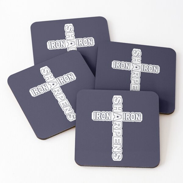 Item preview, Iron sharpens iron - cross typography - white design | bible verse| scripture verse  designed and sold by ZechJohnRB.