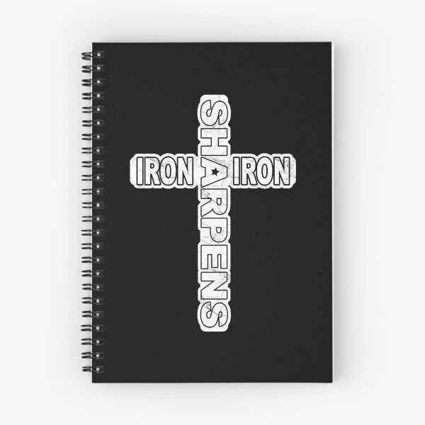 Item preview, Iron sharpens iron - cross typography - white design | bible verse| scripture verse  designed and sold by ZechJohnRB.
