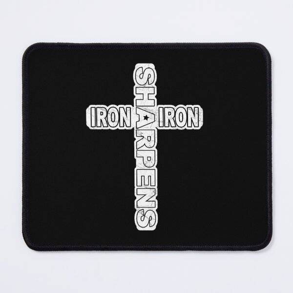 Item preview, Iron sharpens iron - cross typography - white design | bible verse| scripture verse  designed and sold by ZechJohnRB.