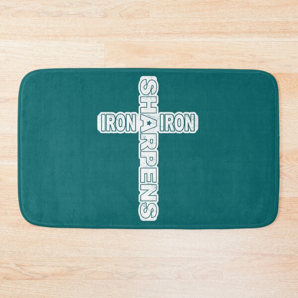Item preview, Iron sharpens iron - cross typography - white design | bible verse| scripture verse  designed and sold by ZechJohnRB.