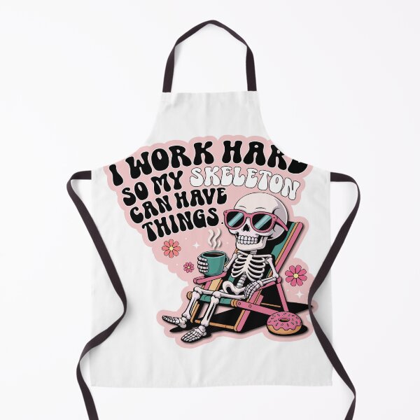 Item preview, I work hard so my skeleton can have things|Sarcastic Skeleton Sticker | Work Vibe Humor| Funny Skeleton Work Sticker | Sarcastic Quote for Burnout & Mental Health designed and sold by mbarts85.