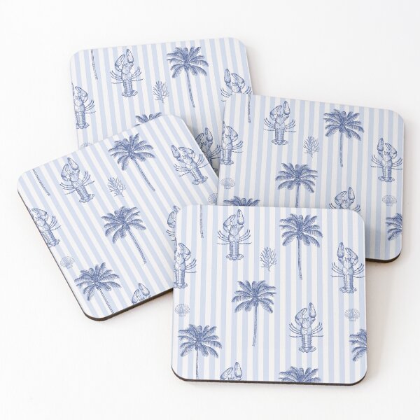 Item preview, Coastal Chic Aesthetic Blue White Striped Pattern designed and sold by tanjica.