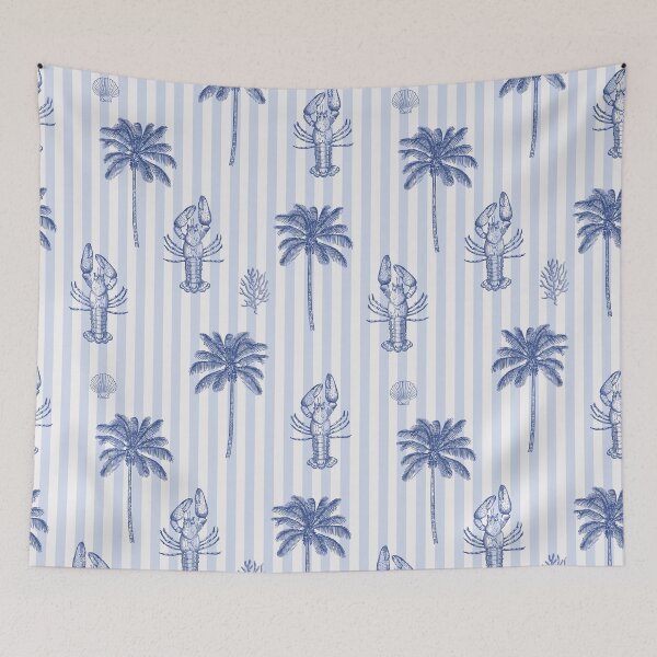Item preview, Coastal Chic Aesthetic Blue White Striped Pattern designed and sold by tanjica.