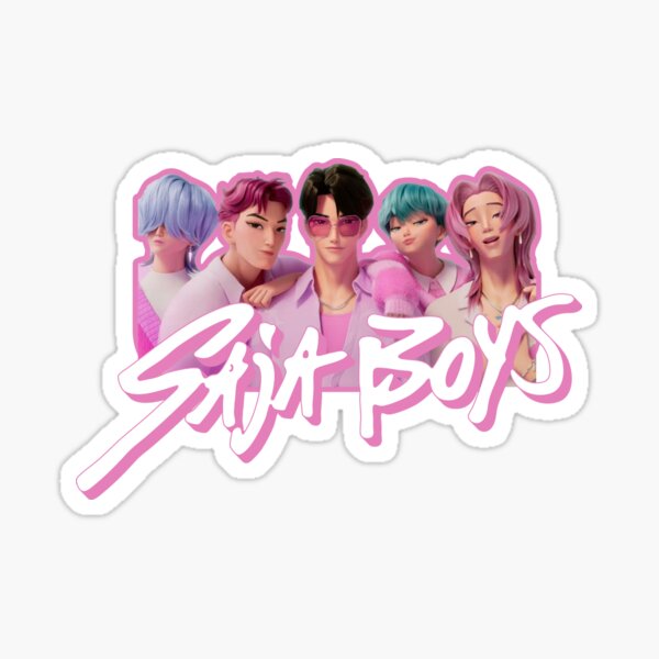 Aperçu de l'œuvre Autocollant Saja Boys avec logo créée et vendue par FineArrayDesign.