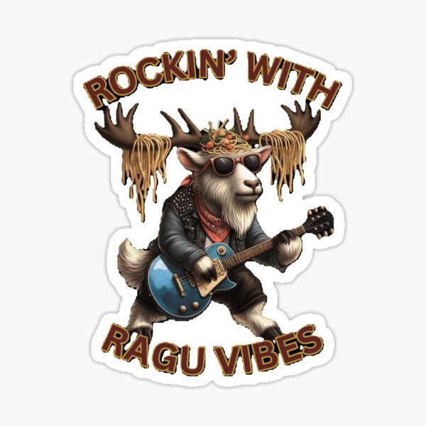 Item preview, Rockin’ Goat T-Shirt – Funny Retro Music Design for Animal Lovers designed and sold by InspoDrip.