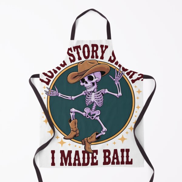 Item preview, LONG STORY SHORT I MADE BAIL Funny Sarcastic Skeleton designed and sold by blueyeeti.