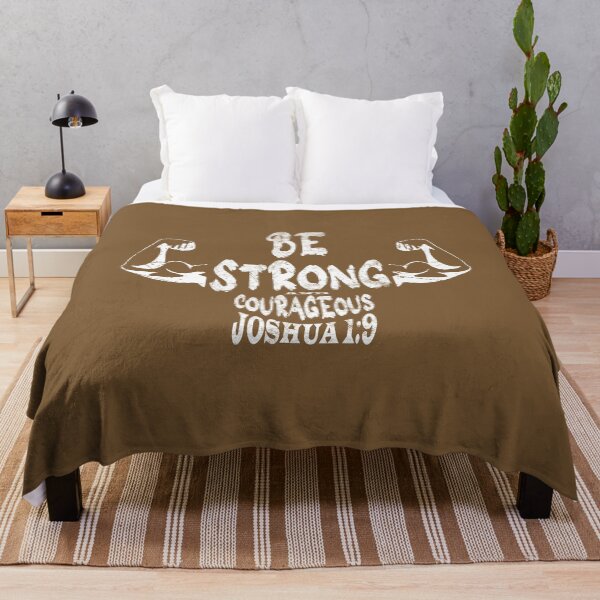 Item preview, Be strong and courageous in a human design - words from bible verse Joshua 1 9 be strong and courageous - white design  designed and sold by ZechJohnRB.