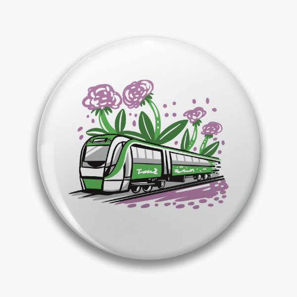 Item preview, Perth Green Train with Flowers designed and sold by jasmineberry.