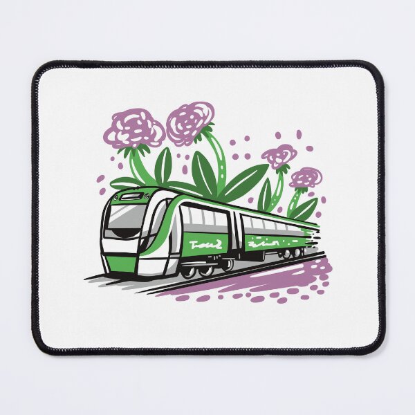 Item preview, Perth Green Train with Flowers designed and sold by jasmineberry.
