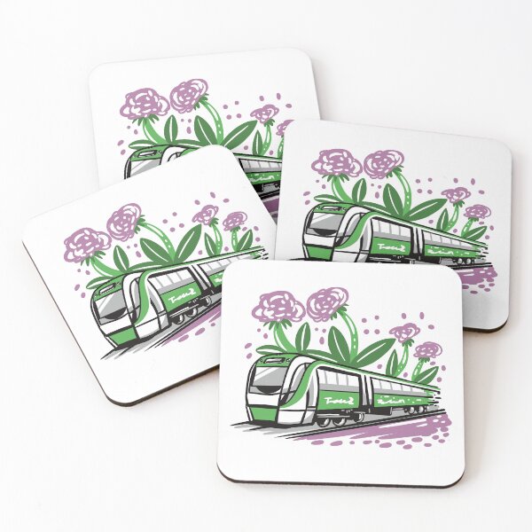 Item preview, Perth Green Train with Flowers designed and sold by jasmineberry.