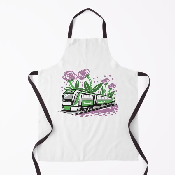 Item preview, Perth Green Train with Flowers designed and sold by jasmineberry.