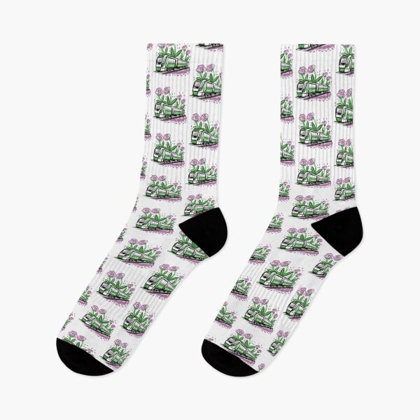 Item preview, Perth Green Train with Flowers designed and sold by jasmineberry.