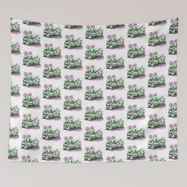 Item preview, Perth Green Train with Flowers designed and sold by jasmineberry.