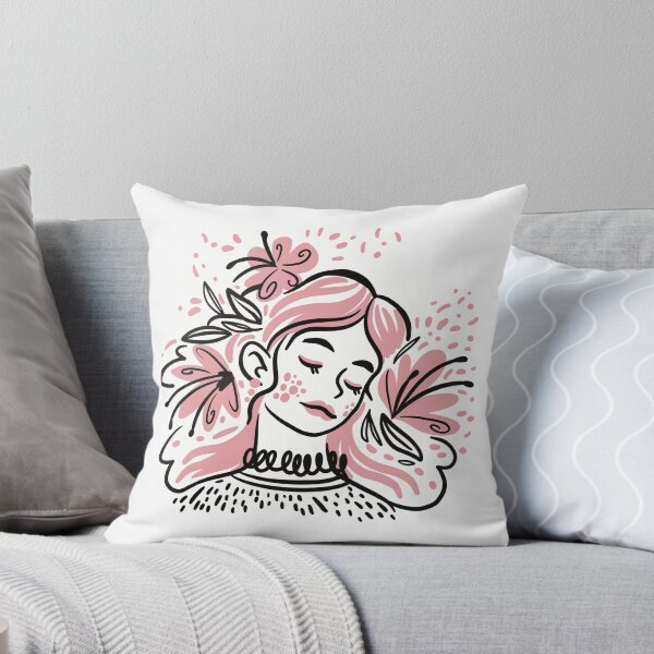 Item preview, Woman in Pink with Closed Eyes designed and sold by jasmineberry.
