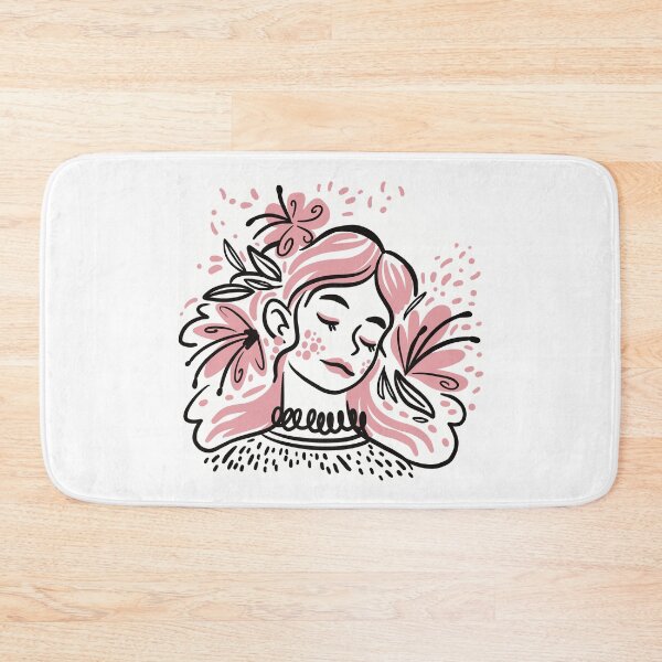 Item preview, Woman in Pink with Closed Eyes designed and sold by jasmineberry.