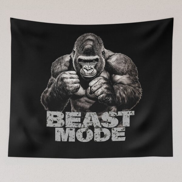 Item preview, Beast Mode Silverback Gorilla - Gym Motivation Essential T-Shirt designed and sold by Gaviani Design Studio.