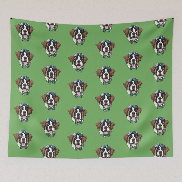 Item preview, Dapper Saint Bernard with Goggles & Bowtie designed and sold by Vector Woofs.