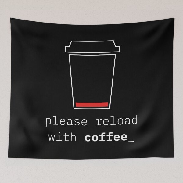 Item preview, Please Reload with Coffee – Low Battery Caffeine Design designed and sold by NiceHatHarry.